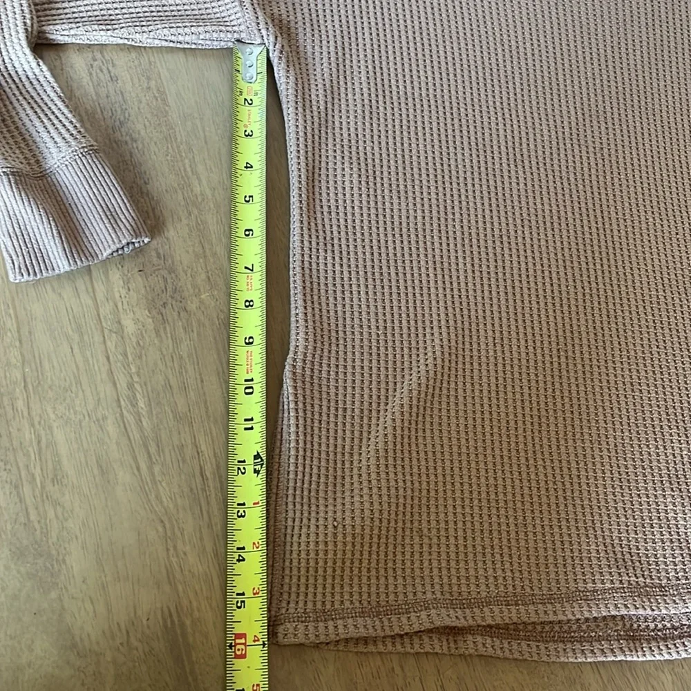 Abercrombie, waffle knit long sleeve, tan, size small - Picture 5 of 7
